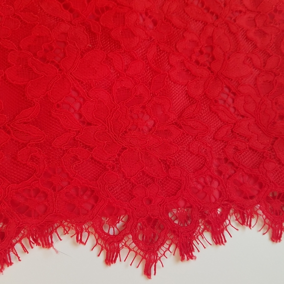 Shoshanna Red Lace Sleeveless Dress - Picture 11 of 11